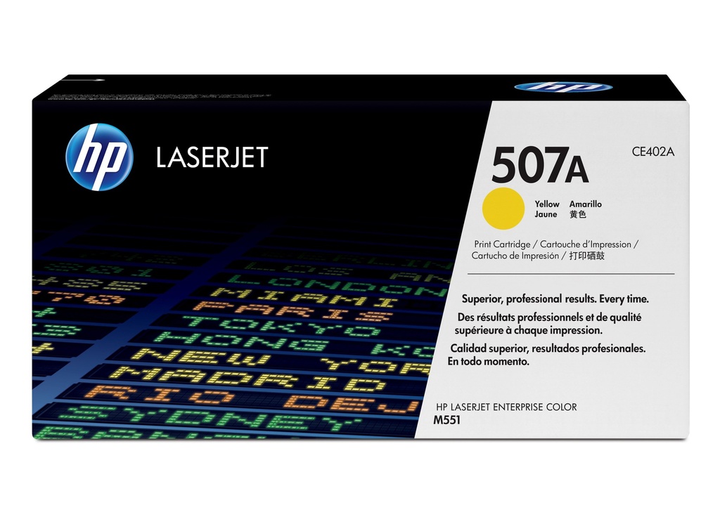 Toner Jaune 6000 pages (Yellow Toner 507A) - HP LaserJet Enterprise M551 / M570 / M575 - Neuf