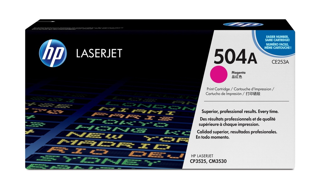 Toner Magenta 7000 pages (Magenta Toner 504A, contrat) - HP Color LaserJet CP3525 / CM3530 - Neuf