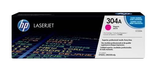 [CC533A] Toner Magenta 2800 pages (Magenta Toner 304A) - HP Color LaserJet CP2025 / CM2320 - Neuf