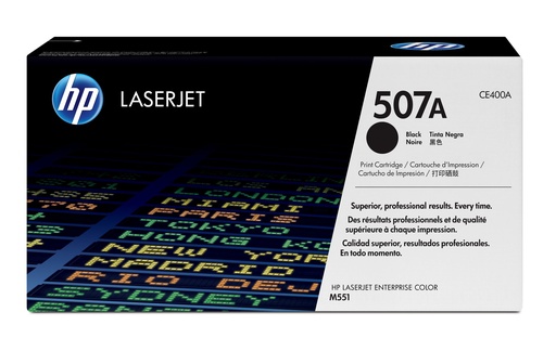 [CE400A] Toner Noir 5500 pages (Black Toner 507A) - HP LaserJet Enterprise M551 / M570 / M575 - Neuf
