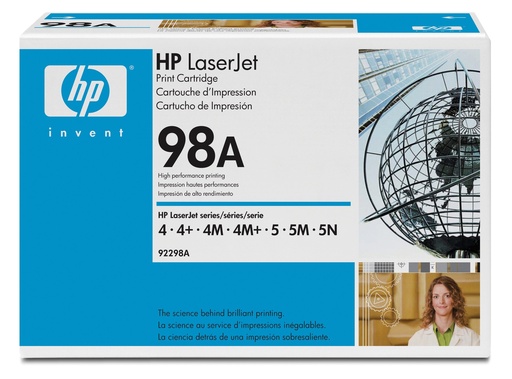 [92298A] Toner Noir 6800 pages (Black Toner 98A) - HP LaserJet 4 / 5 - Neuf